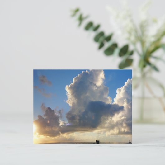 ケープカナベラルで大西洋海上の日の出 ポストカード (スタンド正面)