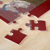 ケープカナベラルフロリダパインターリートラベルアートレトロ ジグソーパズル (側面)