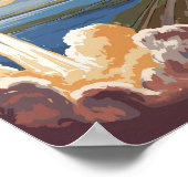 ケープカナベラルフロリダパインターリートラベルアートレトロ ポスター (角)