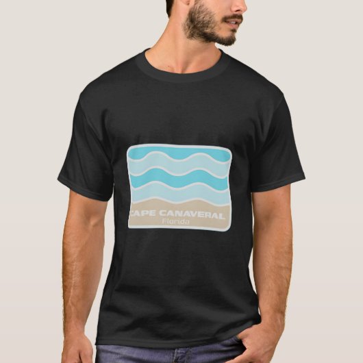 ケープカナベラル フロリダ 波 ビーチ Tシャツ (正面)