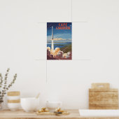 ケープカナベラル フロリダ 絵画的 旅行 アート レトロ ポスター (キッチン)