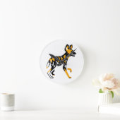 ケープクール狩り犬 – アフリカの野生犬 –  ラウンド壁時計 (ホーム)