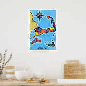 ケープコカラフルッドの地図 ポスター (キッチン)