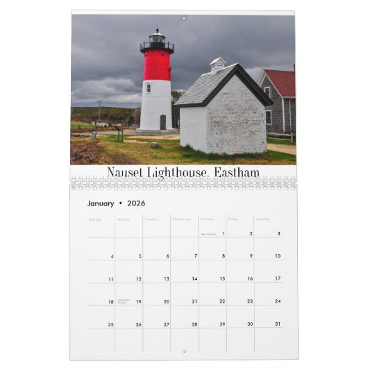ケープコッドおよび島の灯台2018カレンダー カレンダー (1月 2026)