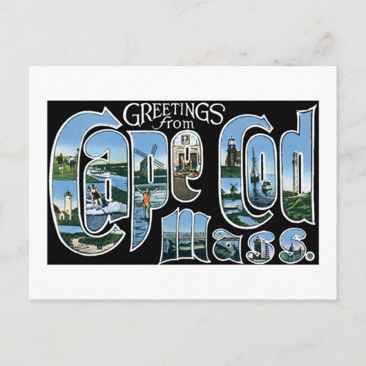 ケープコッドからの挨拶ミサ! ポストカード (正面)