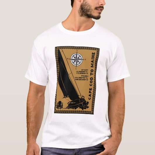 ケープコッドからメイン州への帆走 Tシャツ (正面)
