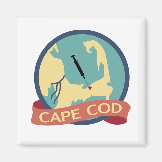 ケープコッドのアイコン マグネット (正面)