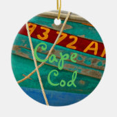 ケープコッドのクリスマスのオーナメント セラミックオーナメント (正面)