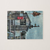 ケープコッドのクリスマス港のギフトおよびオーナメント ジグソーパズル (横)