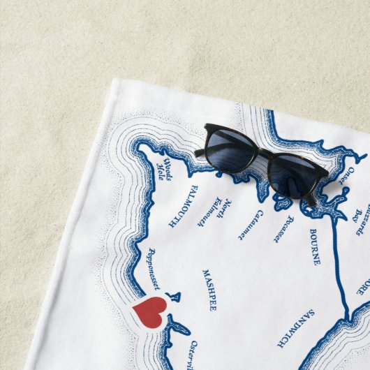 ケープコッドのパーソナライズされたバチェロレッテウィークエンド ビーチタオル (インサイチュ)