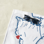 ケープコッドのパーソナライズされた花嫁お別れウィークエンド ビーチタオル (インサイチュ)