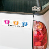 ケープコッドのビーチサンダル バンパーステッカー (トラック上)
