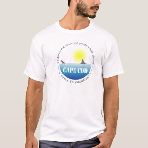 ケープコッドのホホジロザメのTシャツ Tシャツ