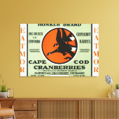 ケープコッドのホーンカーアイアトモールクランベリーのブランドラベル キャンバスプリント (インサイチュ (リビング))