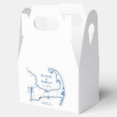 ケープコッドのマップ宛先のウェディングエレガント フェイバーボックス (オープン)