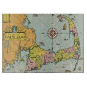 ケープコッドのヴィンテージの地図 カッティングボード (正面)