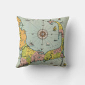 ケープコッドのヴィンテージの地図 クッション (裏面)