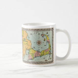 ケープコッドのヴィンテージの地図 コーヒーマグカップ