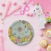 ケープコッドのヴィンテージの地図 ペーパープレート (パーティー)