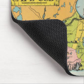 ケープコッドのヴィンテージの地図 マウスパッド (コーナー)