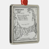 ケープコッドのヴィンテージの地図 メタルオーナメント (右)