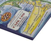 ケープコッドのヴィンテージ地図 11x14 カッティングボード (角)