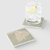 ケープコッドの地図4の石造りのコースター ストーンコースター (横)