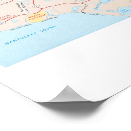 ケープコッドの地図 ポスター (角)