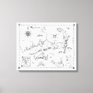 ケープコッドの宝石地図 キャンバスプリント