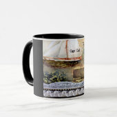 ケープコッドの帆及びクジラ マグカップ (正面左)