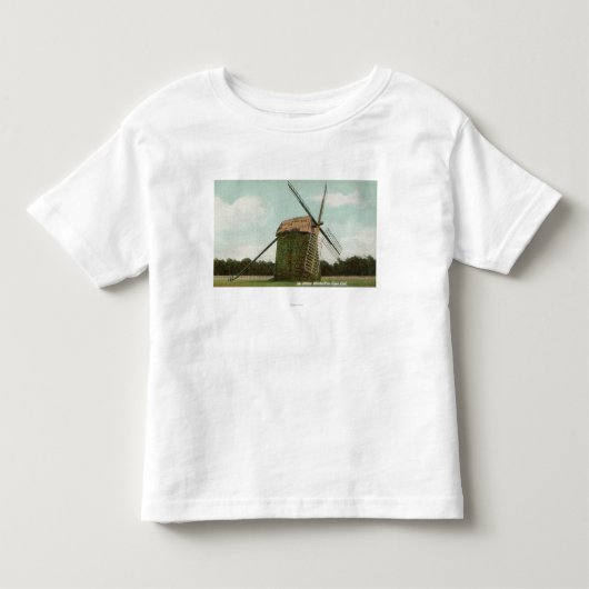 ケープコッドの最も古い風車の眺め トドラーTシャツ (正面)