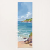 ケープコッドの海岸の湾の海洋画 ヨガマット (裏面)