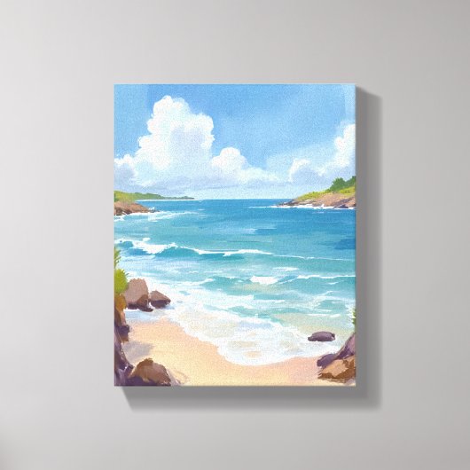 ケープコッドの海・湾・大洋の絵画 キャンバスプリント (正面)