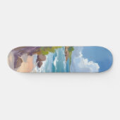 ケープコッドの海・湾・海の絵画 スケートボード (横)
