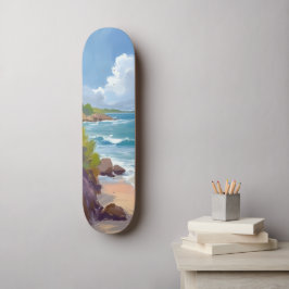 ケープコッドの海・湾・海の絵画 スケートボード