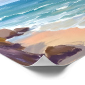 ケープコッドの海・湾・海の絵画 ポスター (角)