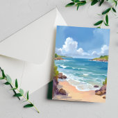 ケープコッドの海・湾・海の絵画 ポストカード