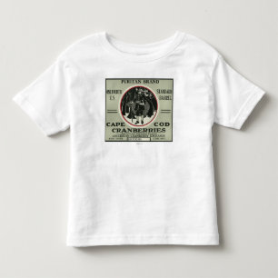 ケープコッドの清教徒のブランドのクランベリーのラベル トドラーTシャツ