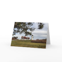 ケープコッドの灯台クリスマスの挨拶状