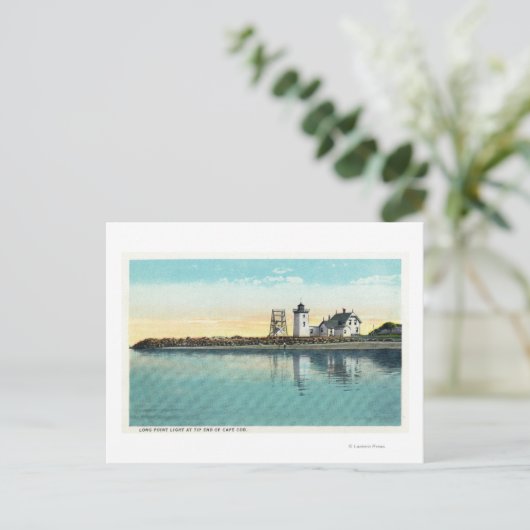 ケープコッドの終点のロングポイント表示 ポストカード (スタンド正面)