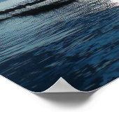 ケープコッドの美しい青い夕日のビーチポスター ポスター (角)