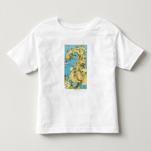 ケープコッドの興味の漫画ポイント トドラーTシャツ (正面)