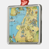 ケープコッドの興味の漫画ポイント メタルオーナメント (左)