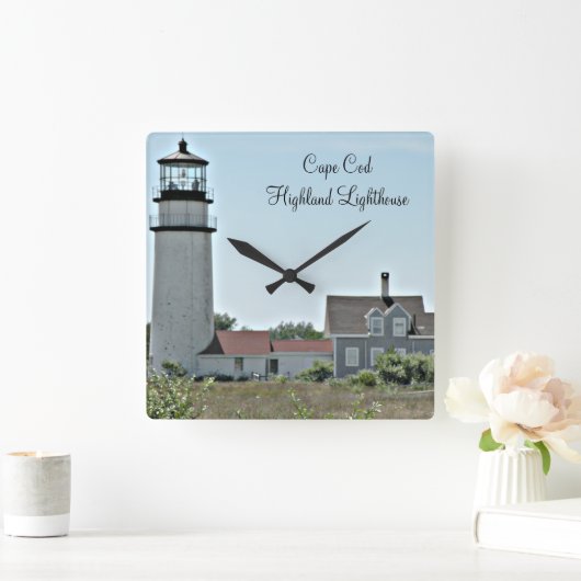 ケープコッドの高地の灯台正方形の柱時計 スクエア壁時計 (ホーム)