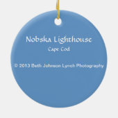 ケープコッドのNobskaの灯台オーナメント セラミックオーナメント (裏面)