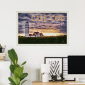 ケープコッドはヴィンテージ旅行を歓迎 ポスター (ホームオフィス)