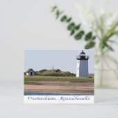 ケープコッドウッドエンドライトハウスプロヴィンスタウンMA ポストカード (スタンド正面)