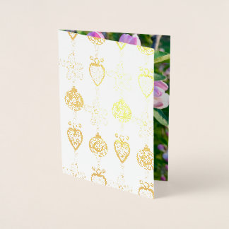 ケープコッドオーナメントクリスマスカード 箔カード