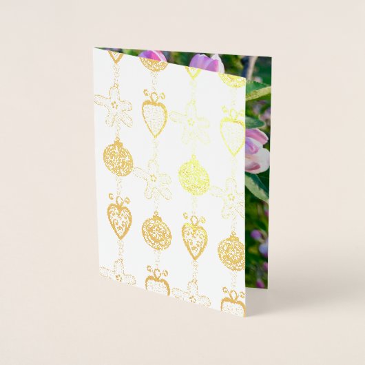 ケープコッドオーナメントクリスマスカード 箔カード (正面)