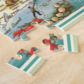 ケープコッドカラフルヴィンテージマップパズル ジグソーパズル (側面)